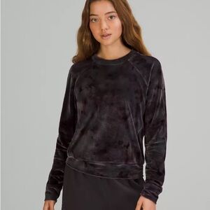 Lululemon warm down tie dye velour crew